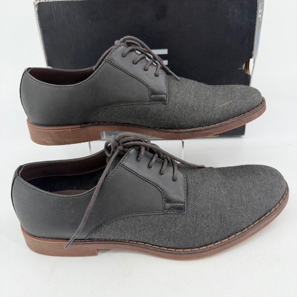 J. Ferrar Marcus Mens Black Textile Synthetic Memory Foam Dress Shoes 9.5 M